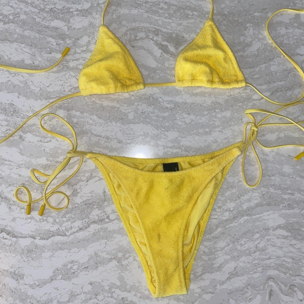 Triangl Bikini-Yellow Terry